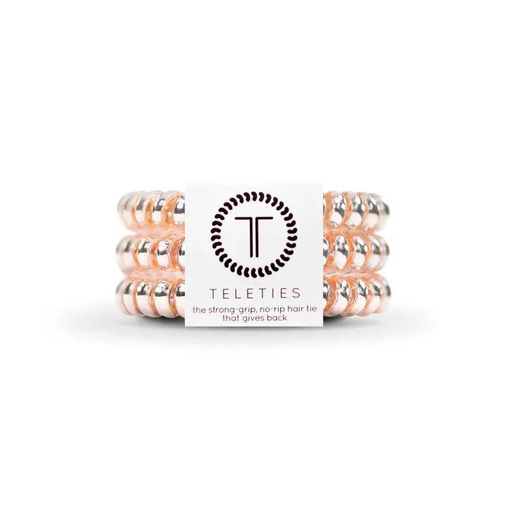 TELETIES Small Hair Ties - No-Rip, Strong Grip Hair Accessories (3-Pack)