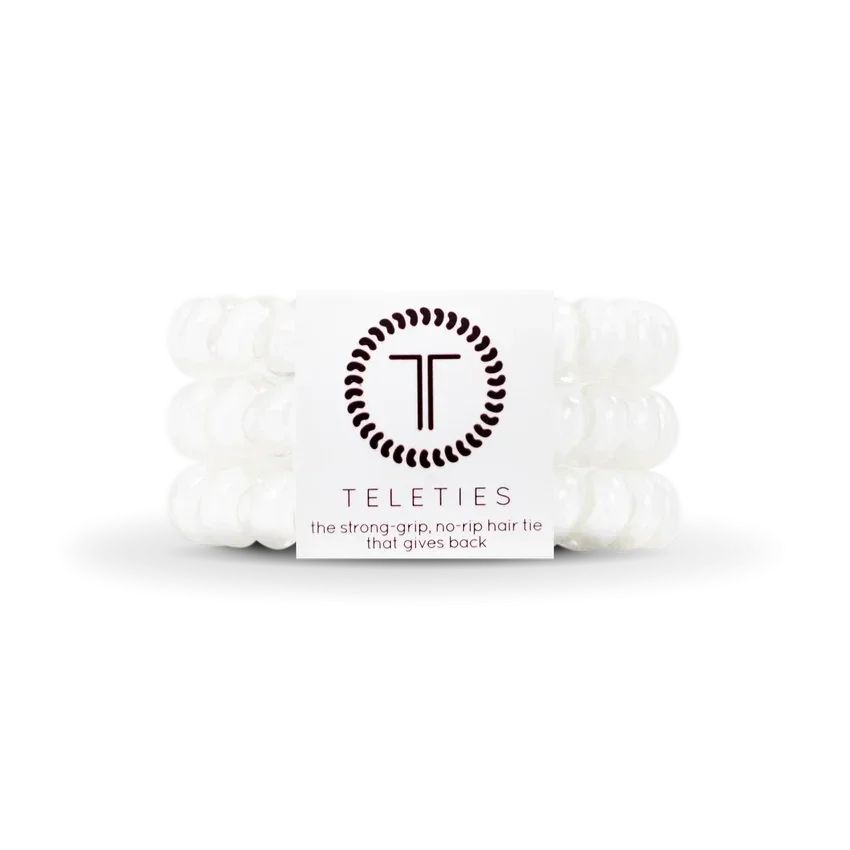 TELETIES Large Hair Ties - Strong, Stylish, and No-Rip Hair Accessories (3-Pack)
