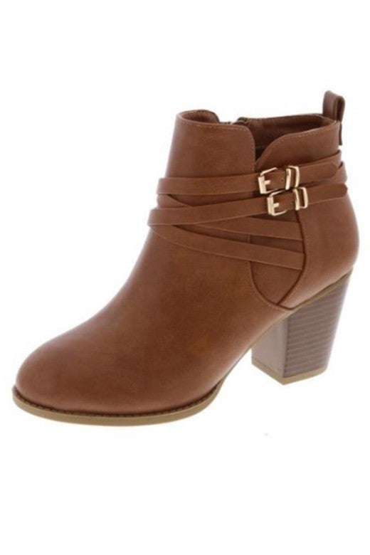 Buckle Up Side Zipper Bootie